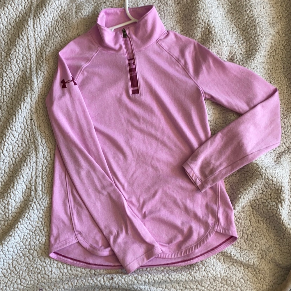 Pink Under Armour lightweight pullover